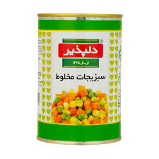 خرید و قیمت کنسرو مخلوط سبزیجات دلپذیر + فروش صادراتی